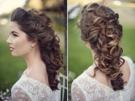 Modne fryzury na wesele włosy półdługie