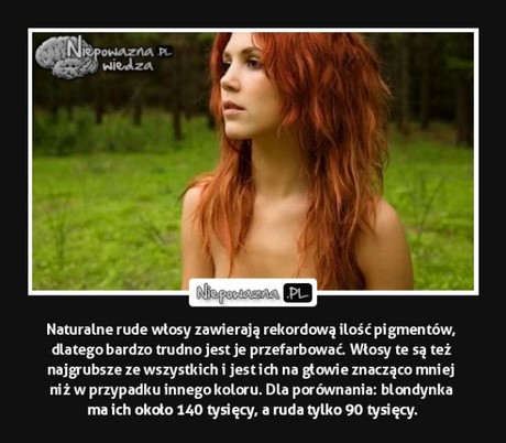 Naturalne rude włosy