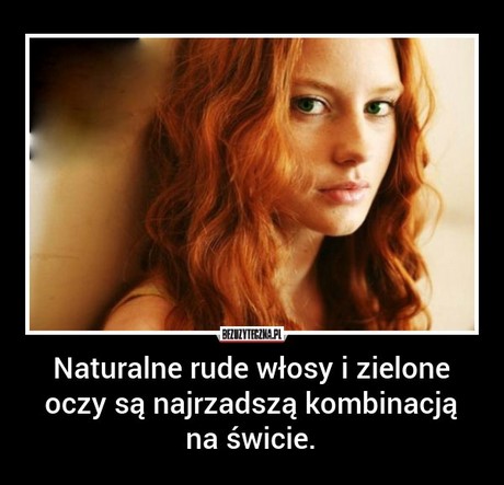 Naturalne rude włosy