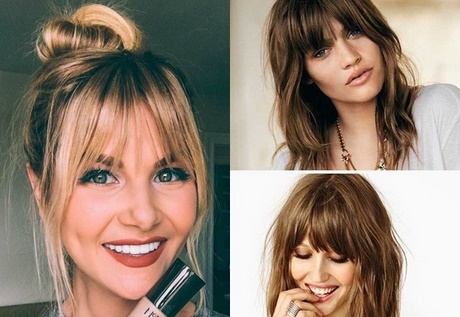 Fryzury do ramion z grzywką 2019