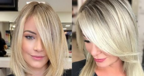 Fryzury do ramion z grzywką 2019