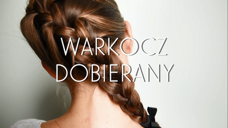 Warkocz z 4 pasm dobierany