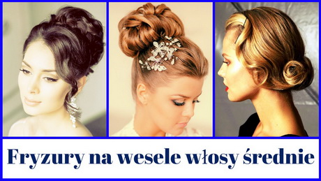 Fryzury na wesele z półdługich włosów